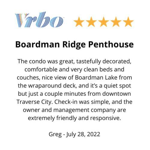 Boardman Ridge Penthouse Close To Town Traverse City Exterior foto